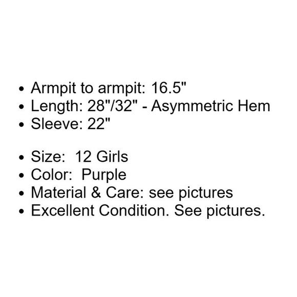 Garnet Hill Kids Coat Girls 12 Purple Tweed Snap Front Asymmetric Hem Overcoat - Picture 4 of 16